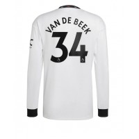 Fotbalové Dres Manchester United Donny van de Beek #34 Venkovní 2022-23 Dlouhý Rukáv
